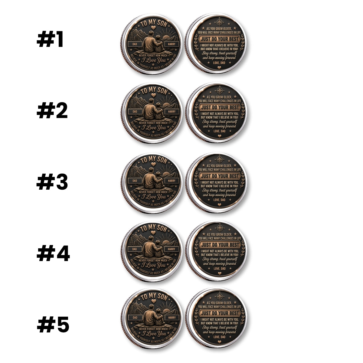 Let Courage Guide Your Steps - Personalized Commemorative Keepsake Coin
