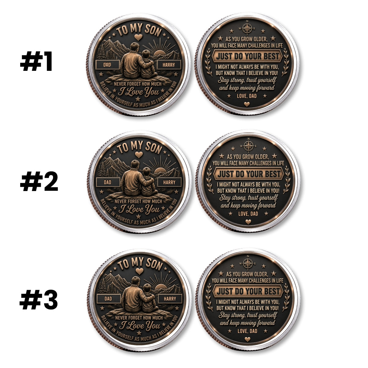 Let Courage Guide Your Steps - Personalized Commemorative Keepsake Coin