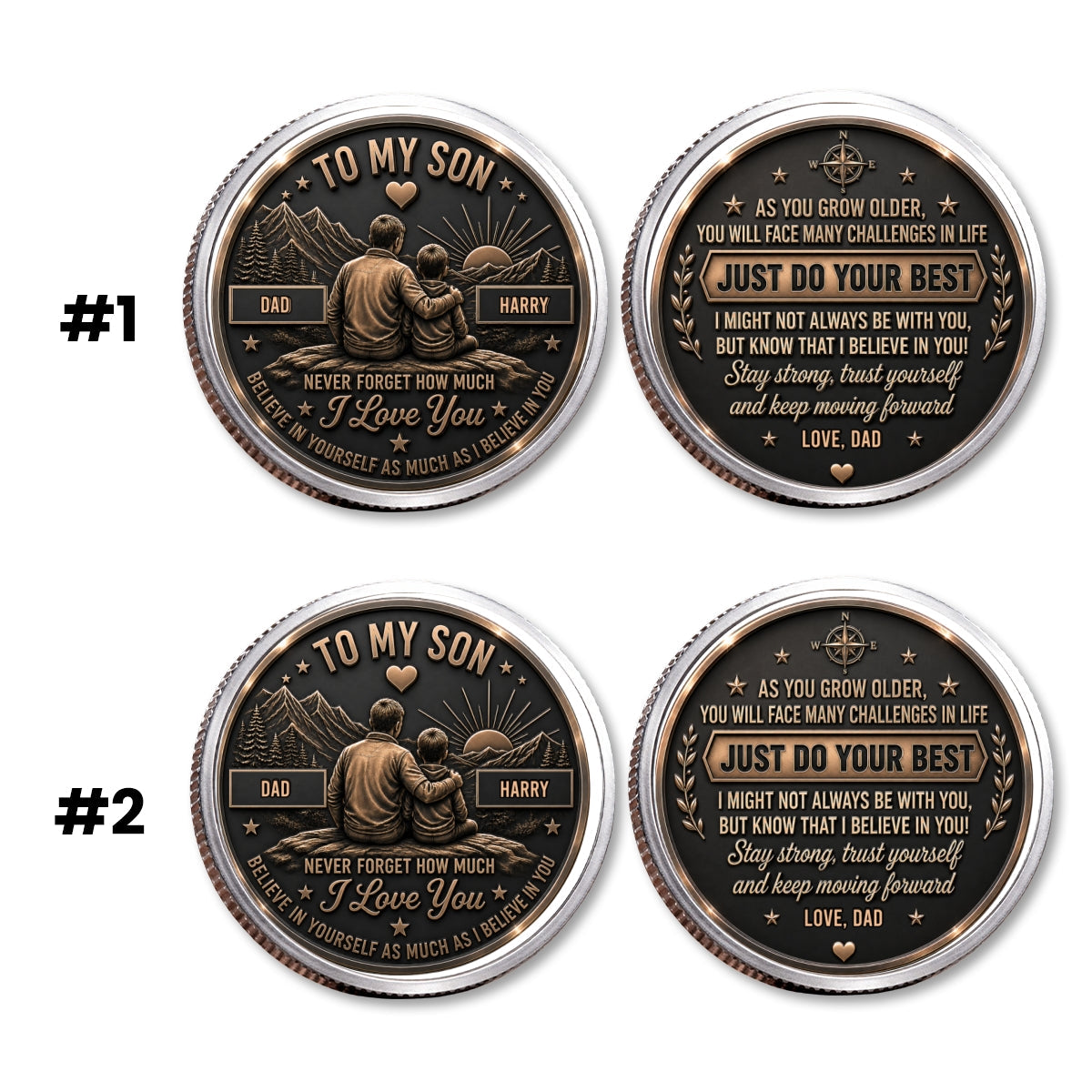 Let Courage Guide Your Steps - Personalized Commemorative Keepsake Coin