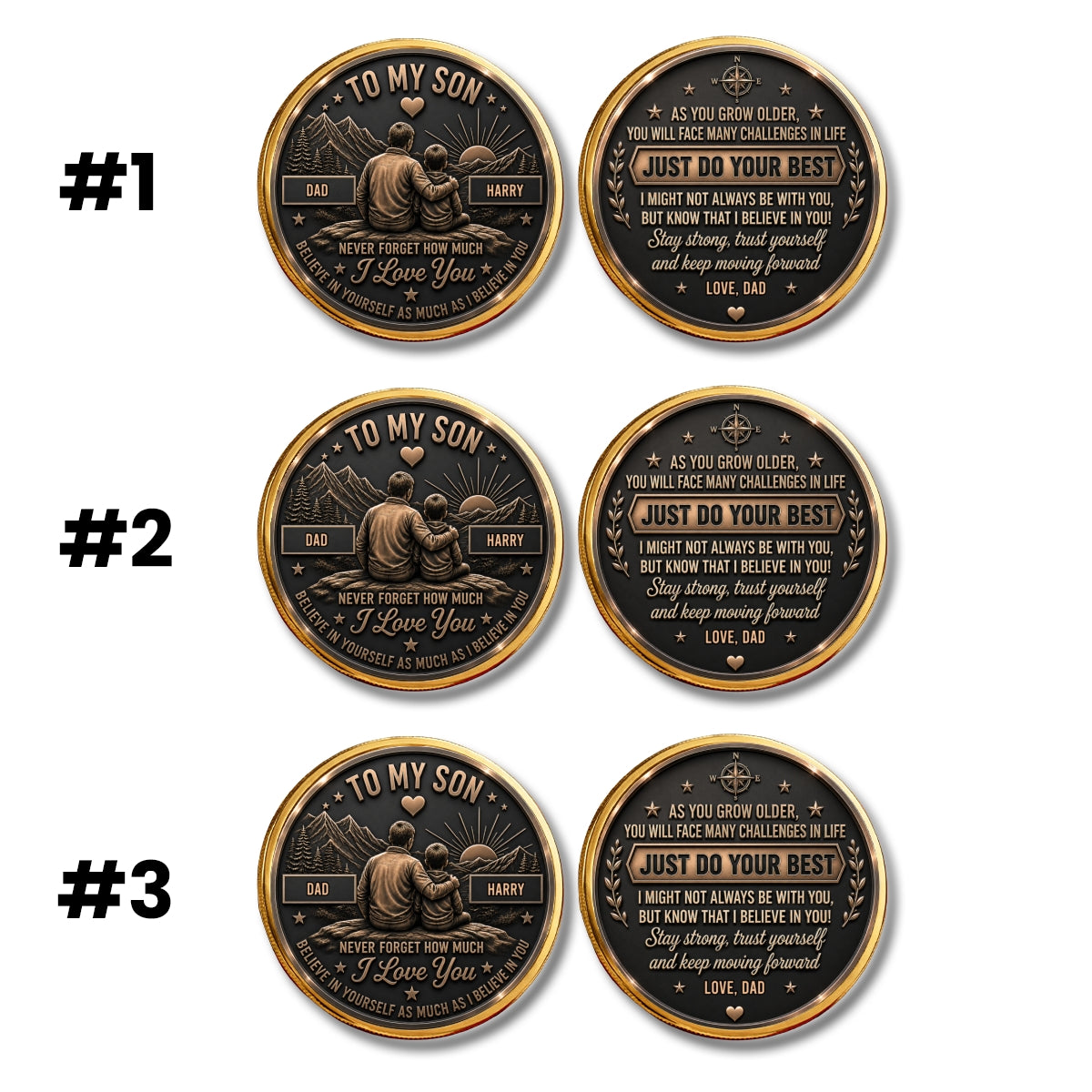 Let Courage Guide Your Steps - Personalized Commemorative Keepsake Coin