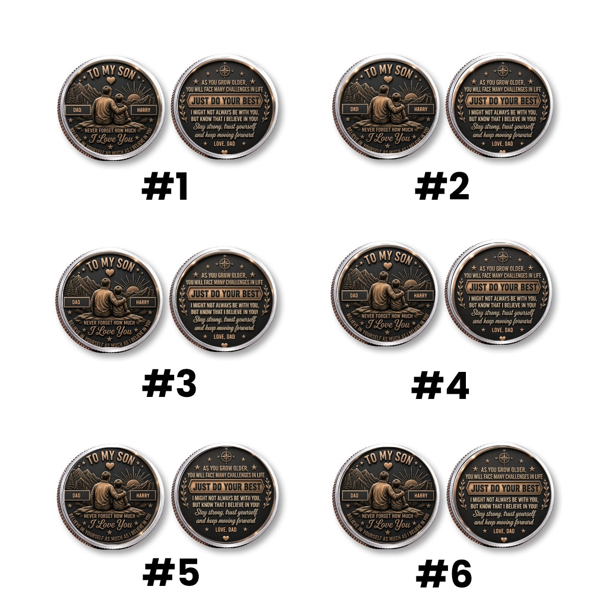 Let Courage Guide Your Steps - Personalized Commemorative Keepsake Coin