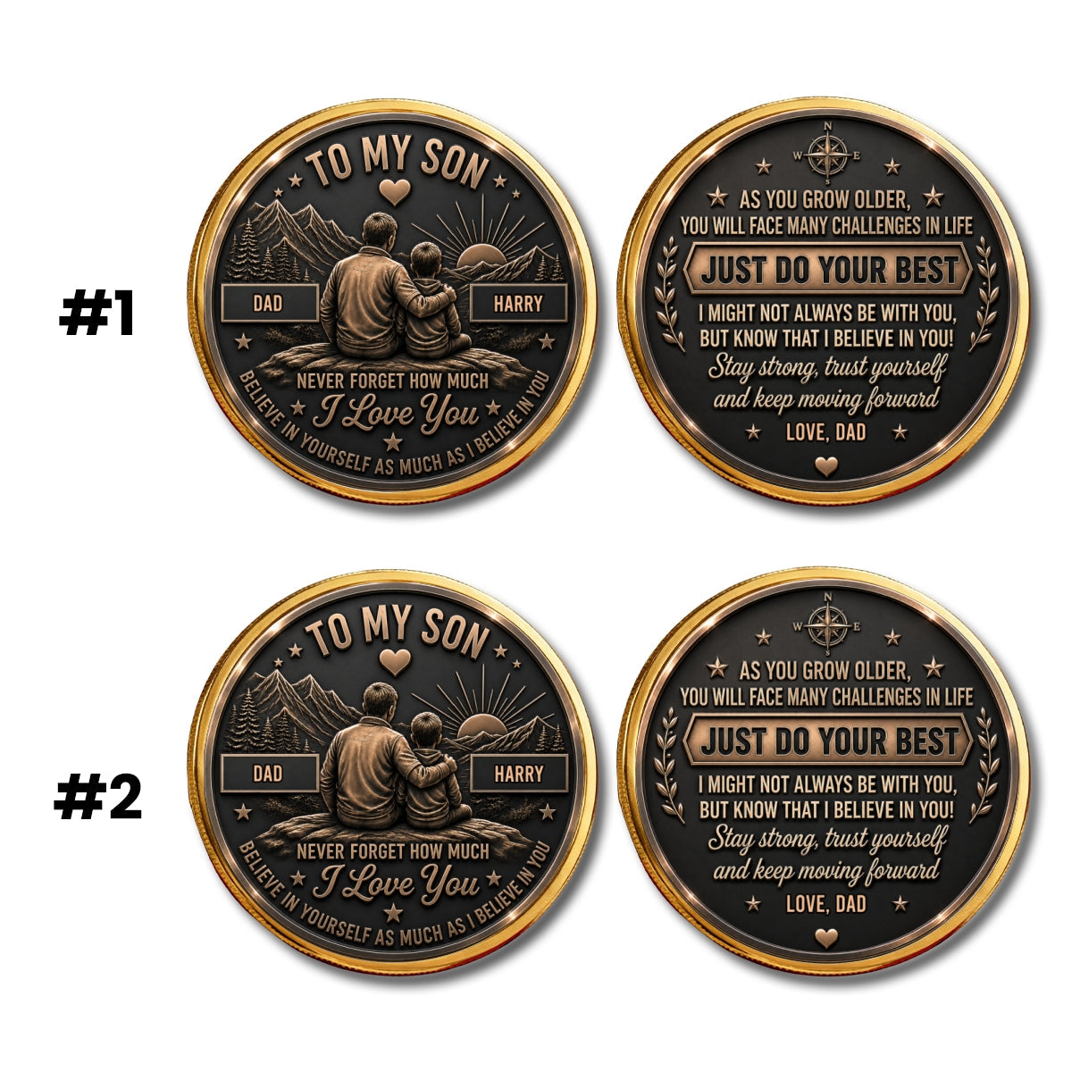 Let Courage Guide Your Steps - Personalized Commemorative Keepsake Coin