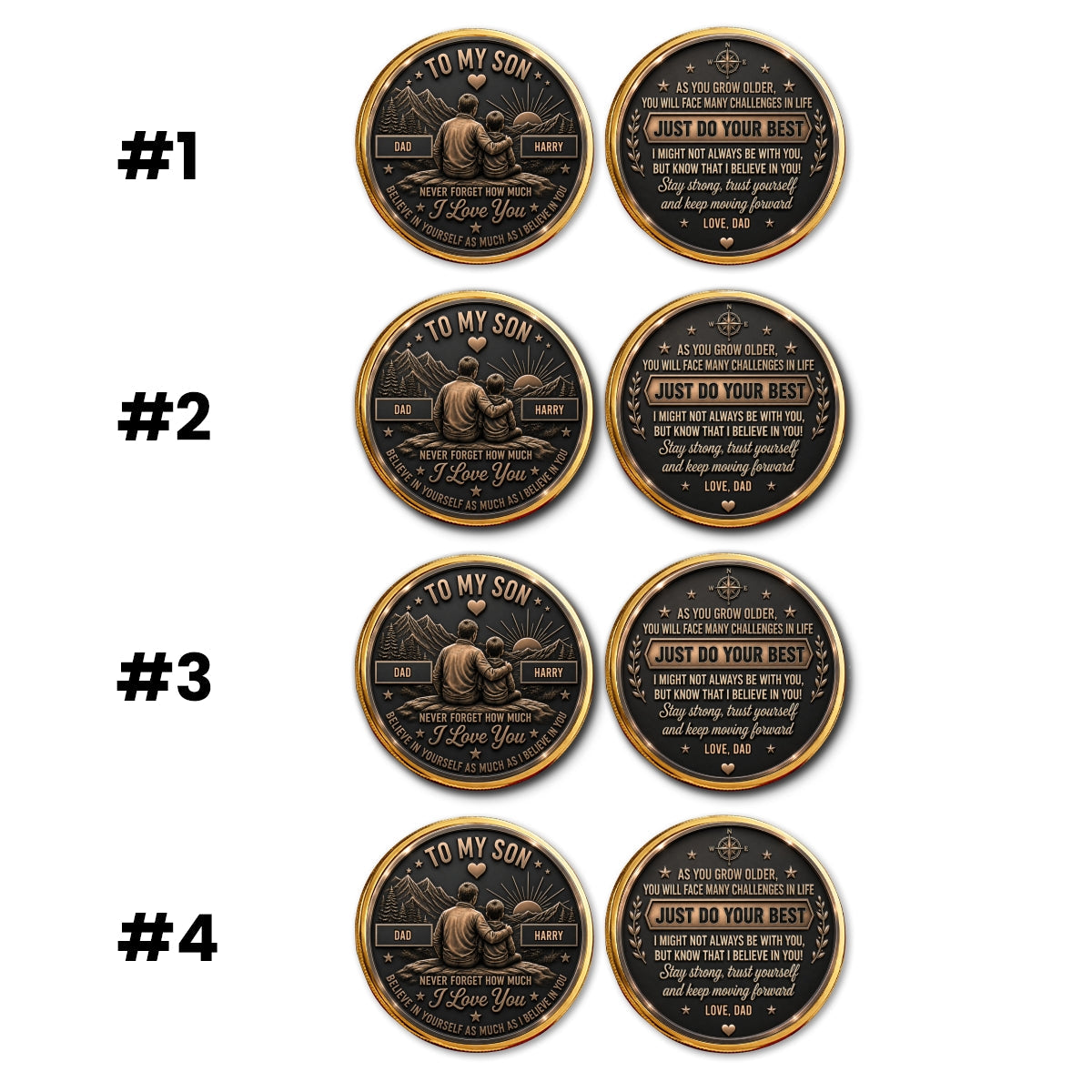 Let Courage Guide Your Steps - Personalized Commemorative Keepsake Coin