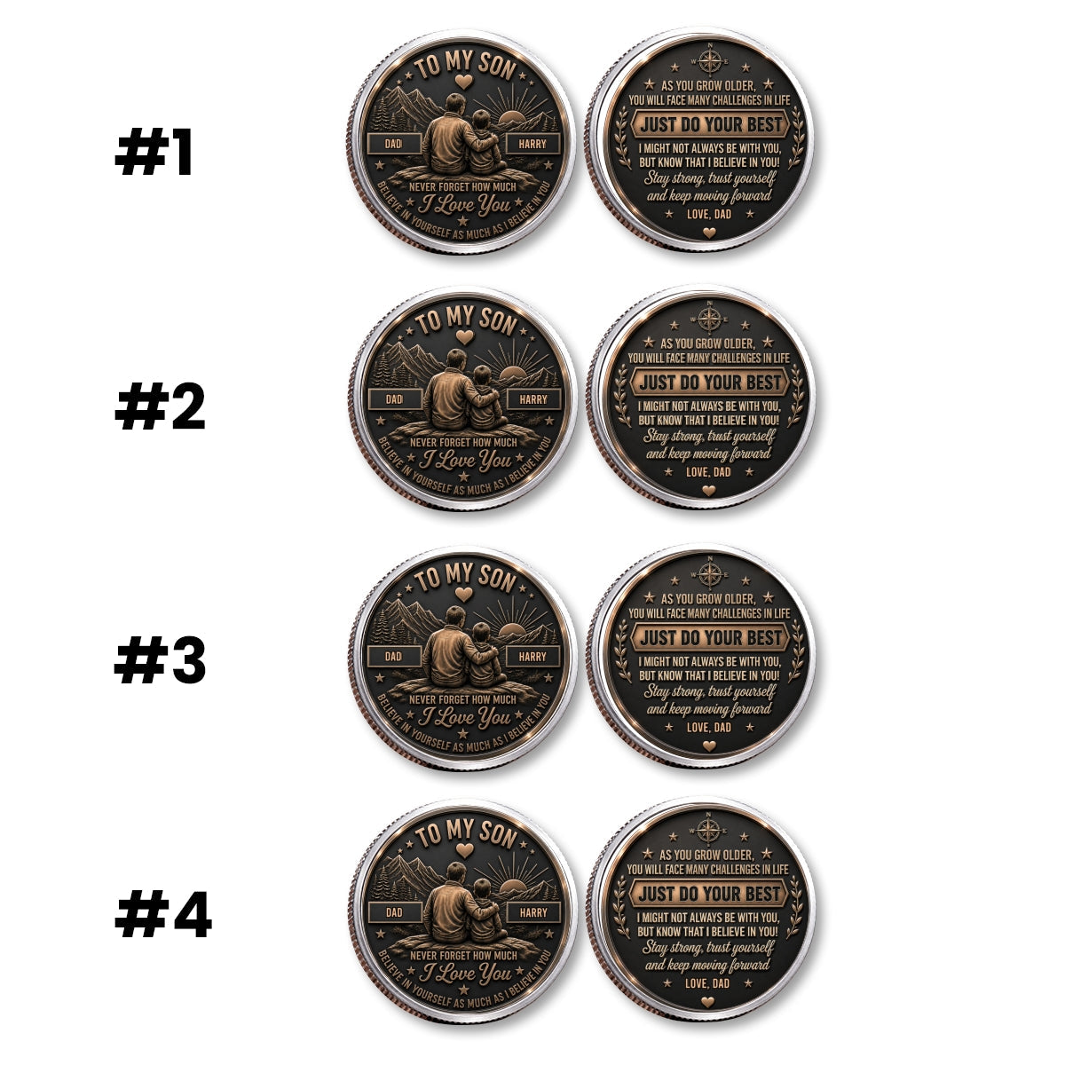 Let Courage Guide Your Steps - Personalized Commemorative Keepsake Coin
