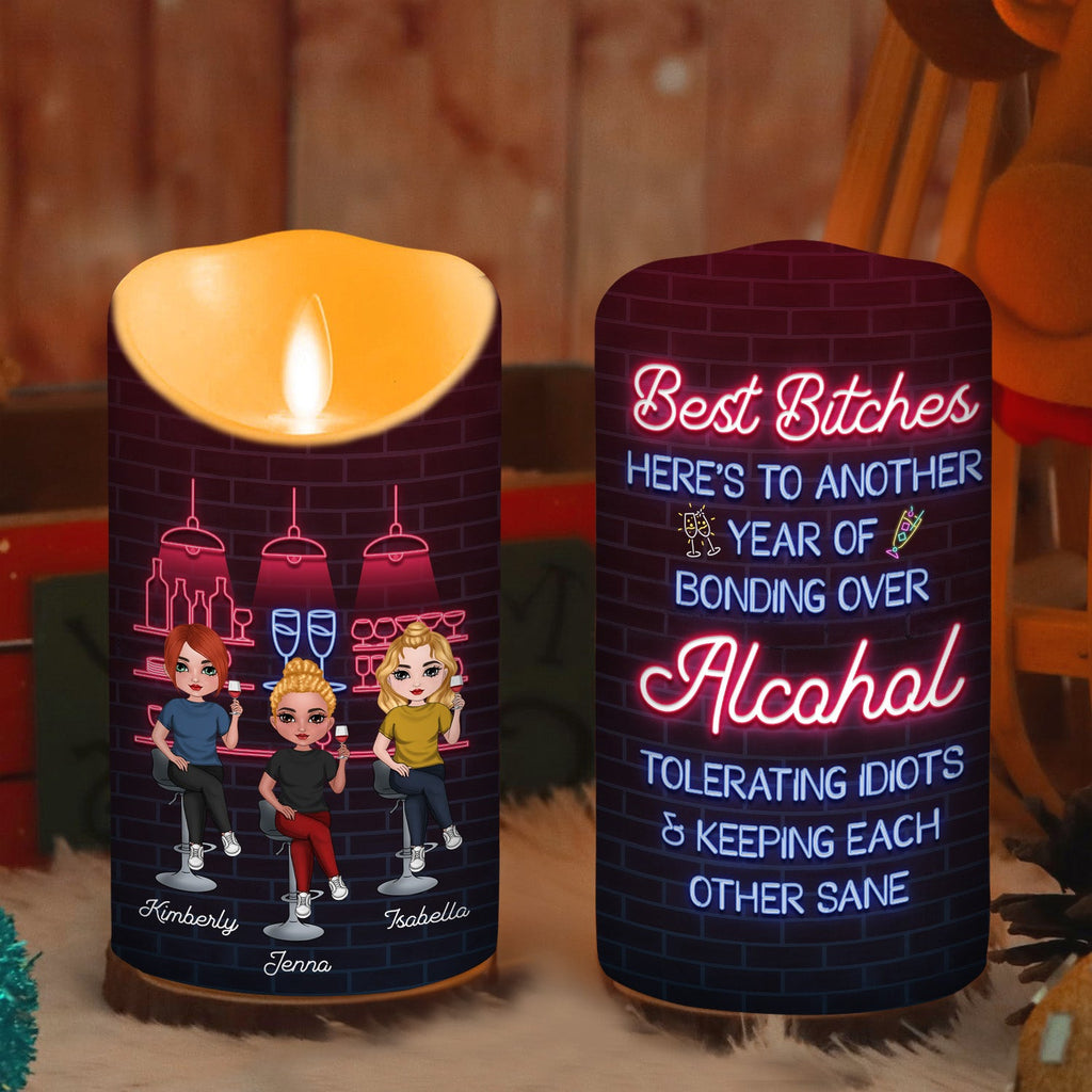 Alcohol Best Friends - Personalized LED Candle