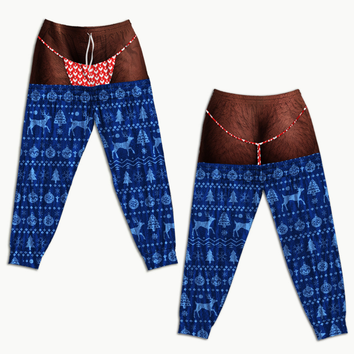 Custom Funny Ugly Christmas Sweatpants, Couple Christmas Gift • Funny Christmas Warm - Personalized Sweatpants