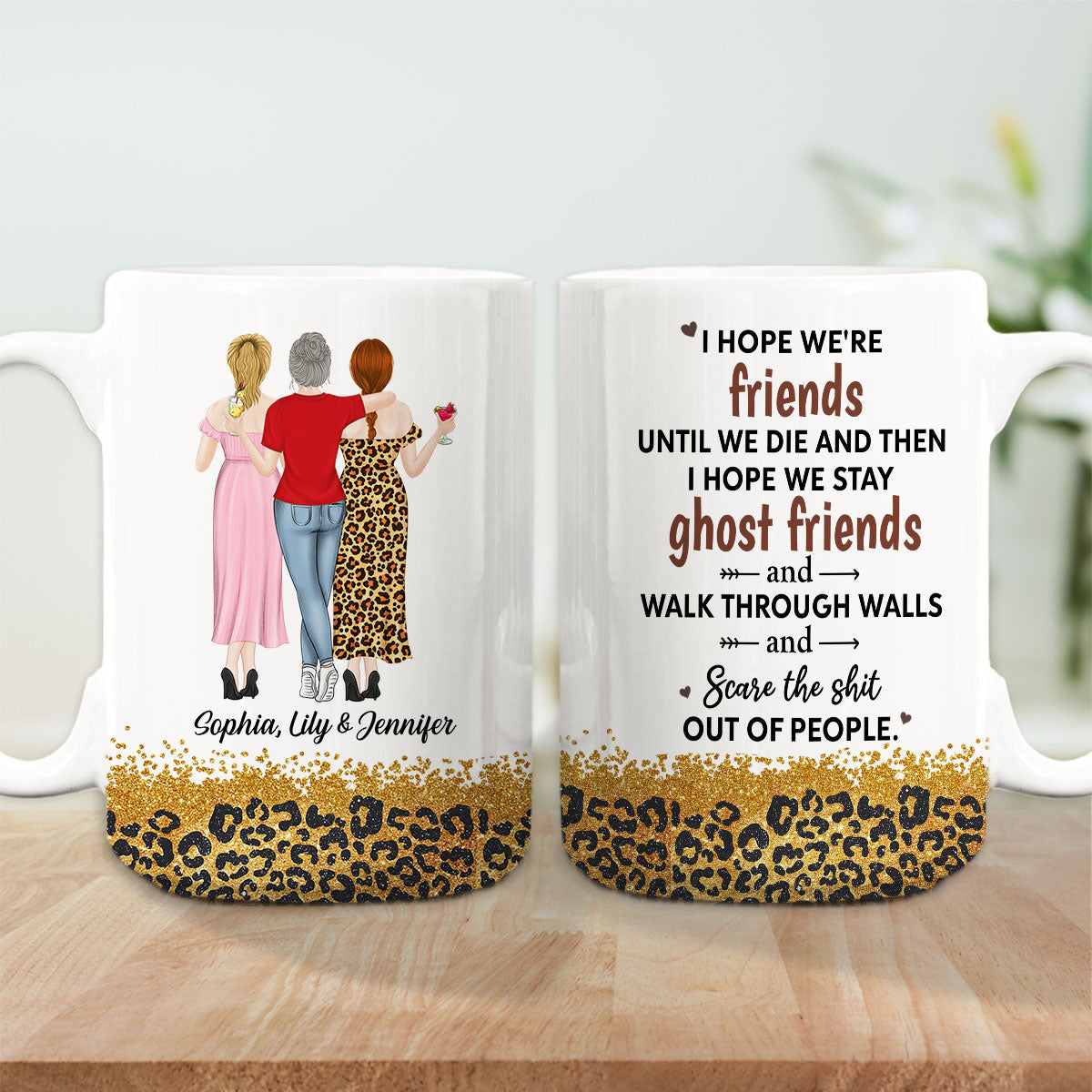 Custom Best Friend, Christmas & Birthday Friendship Keepsake Gift • We Are Friends Until We Die - Personalized Coffee Mug