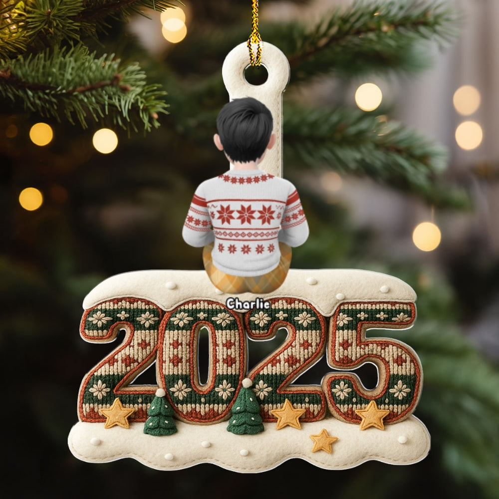 Custom Family Ornament, Christmas Gift for Family Members •  Merry Christmas And Happy New Year - Personalized Acrylic Ornament