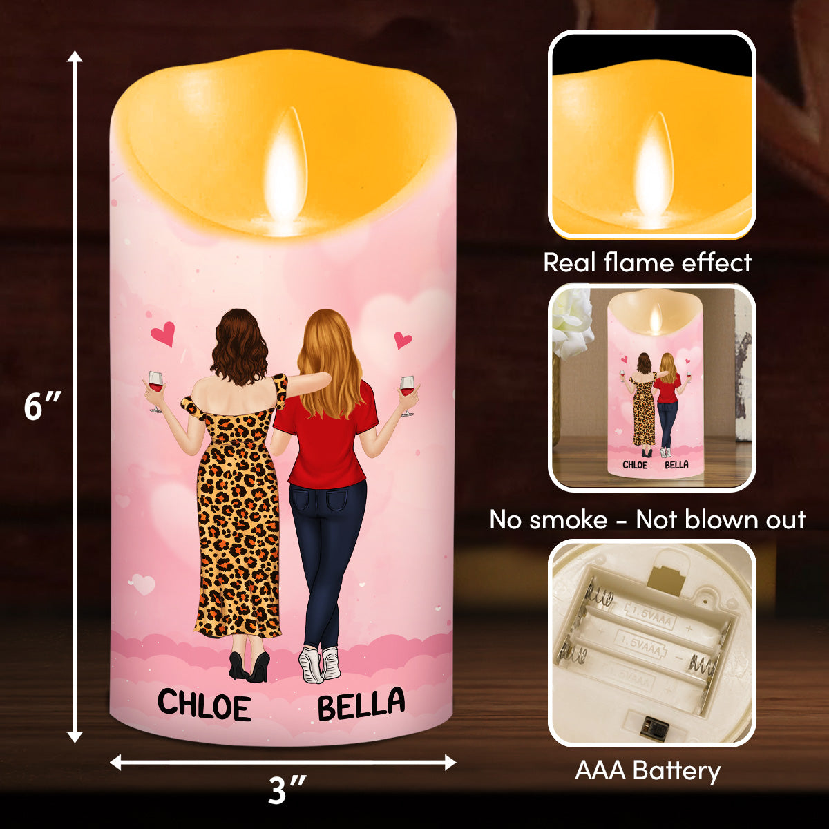 You And I - Personalized LED Candle