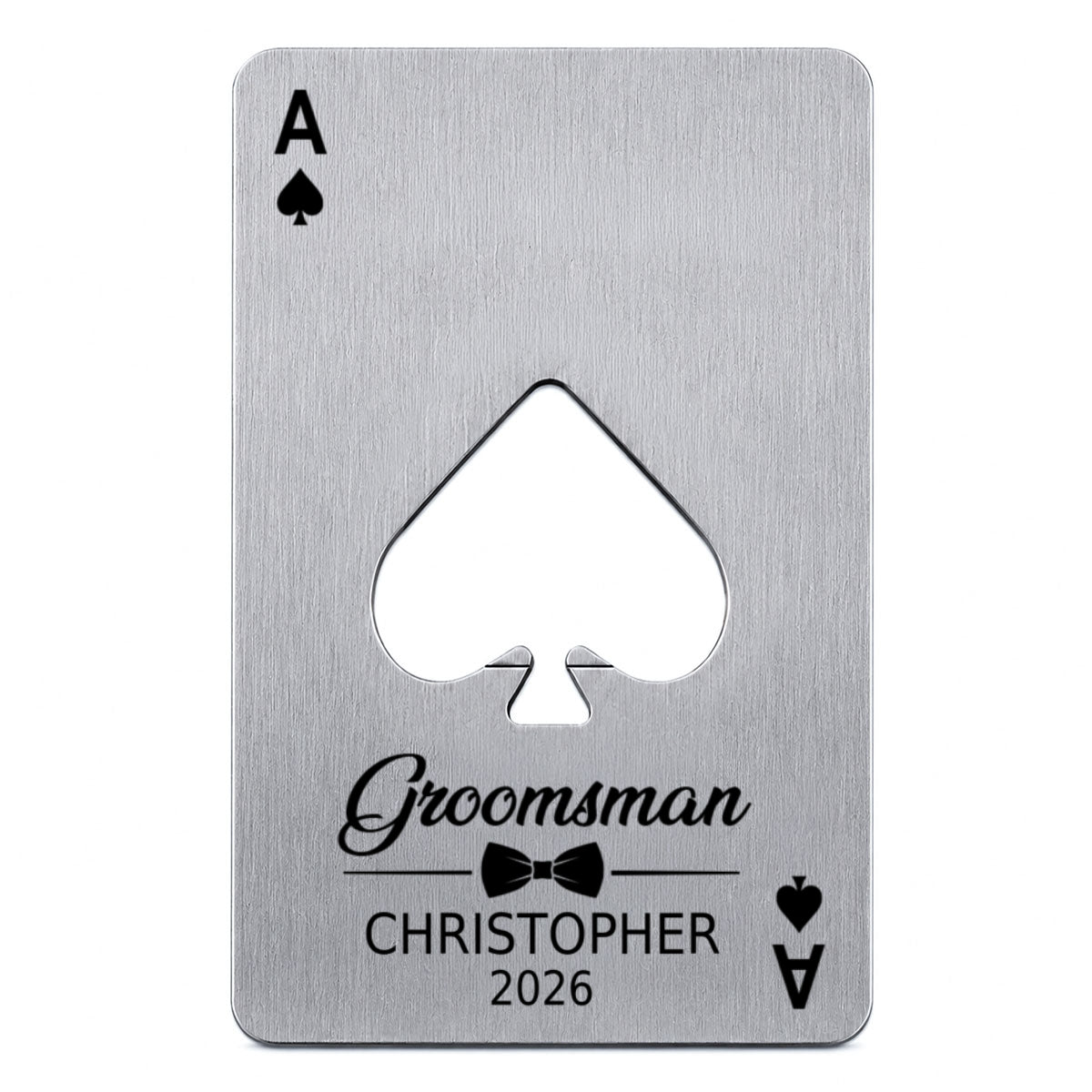 Groomsman Gift - Personalized Ace of Spades Bottle Opener