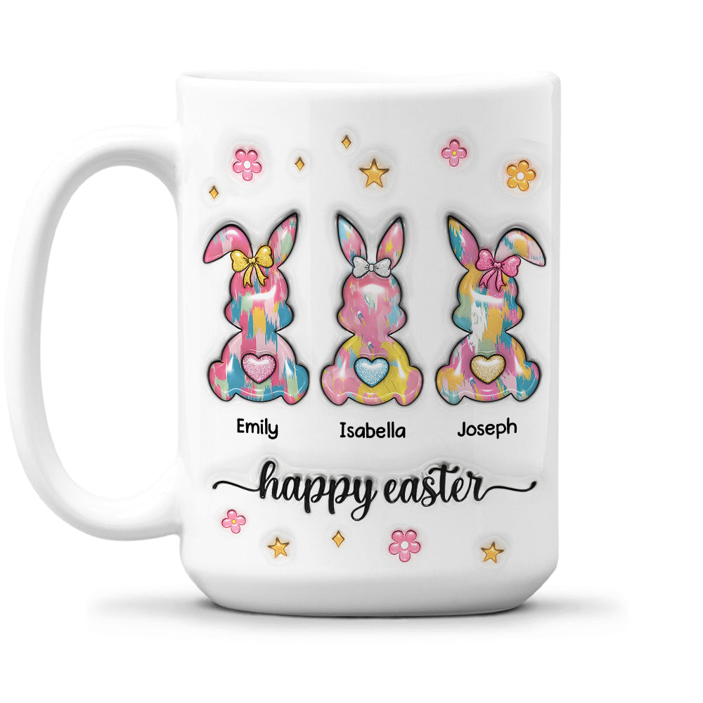 Custom Christmas & Birthday Keepsake Gift • Bunny Love - Personalized 3D Inflated Effect Mug