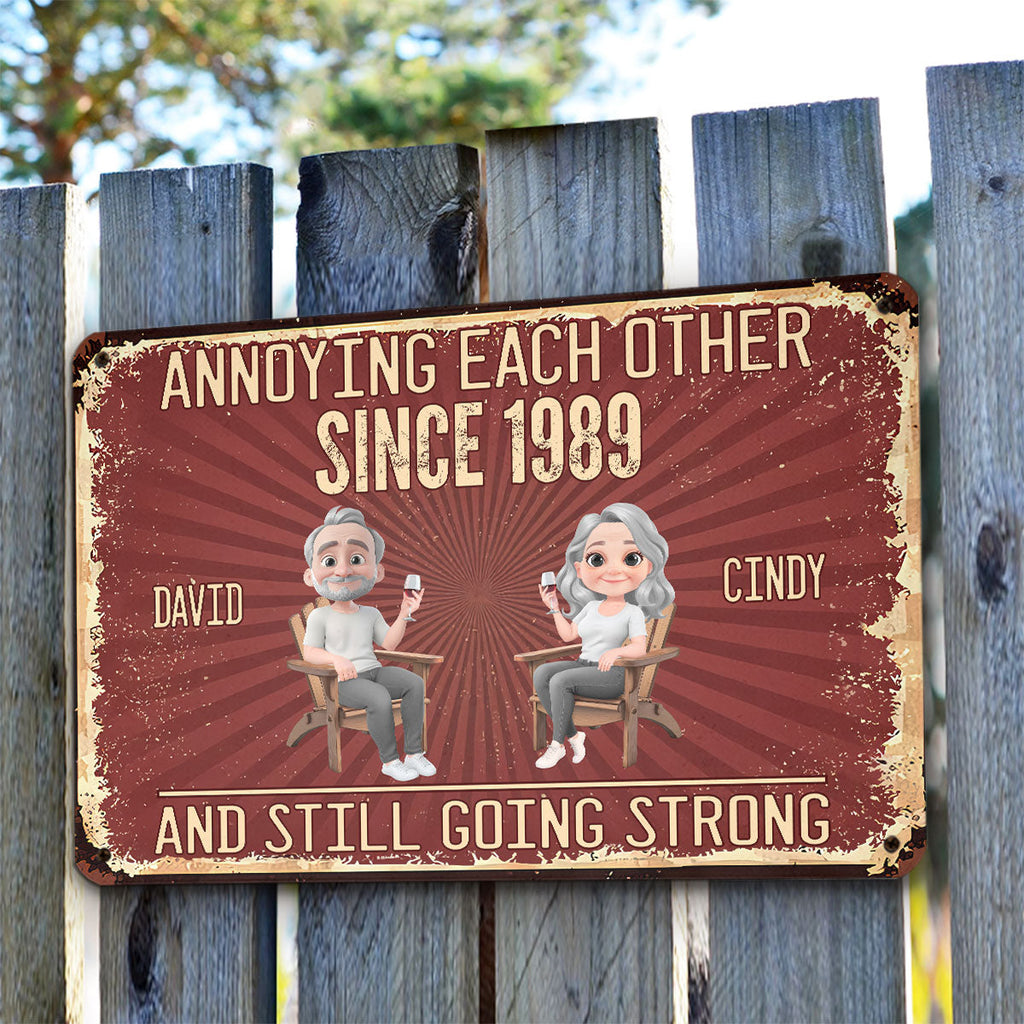 Custom Couple Campground Sign, Campsite Outdoor Wall Decor • Our Everlasting Love - Personalized Metal Sign