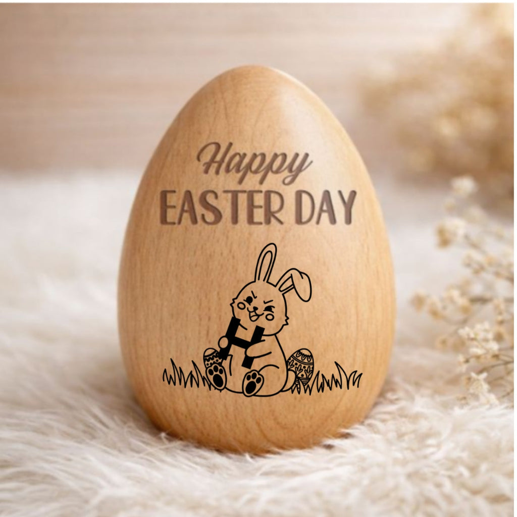 First Easter 2026 - Personalized Wooden Egg Shaker