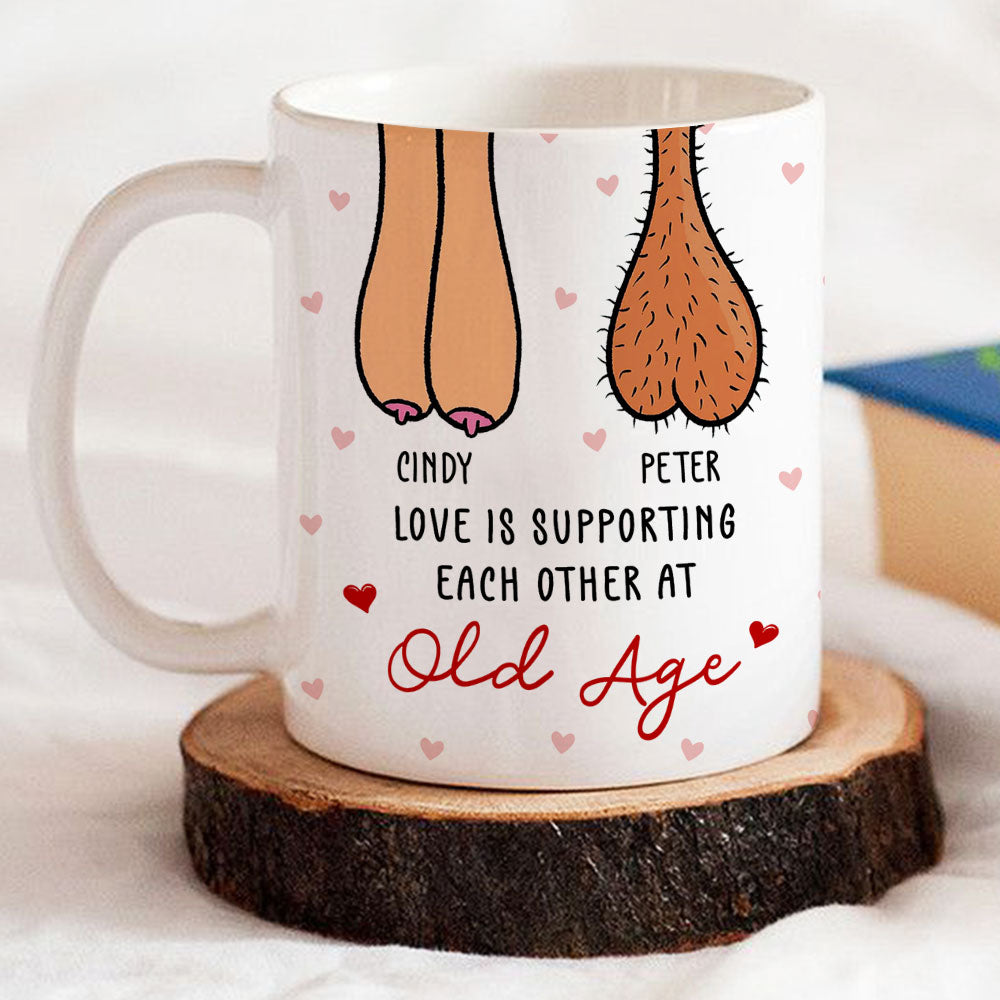 Custom Anniversary Keepsake Gifts For Couple • Love Is Supporting - Personalized Coffee Mug
