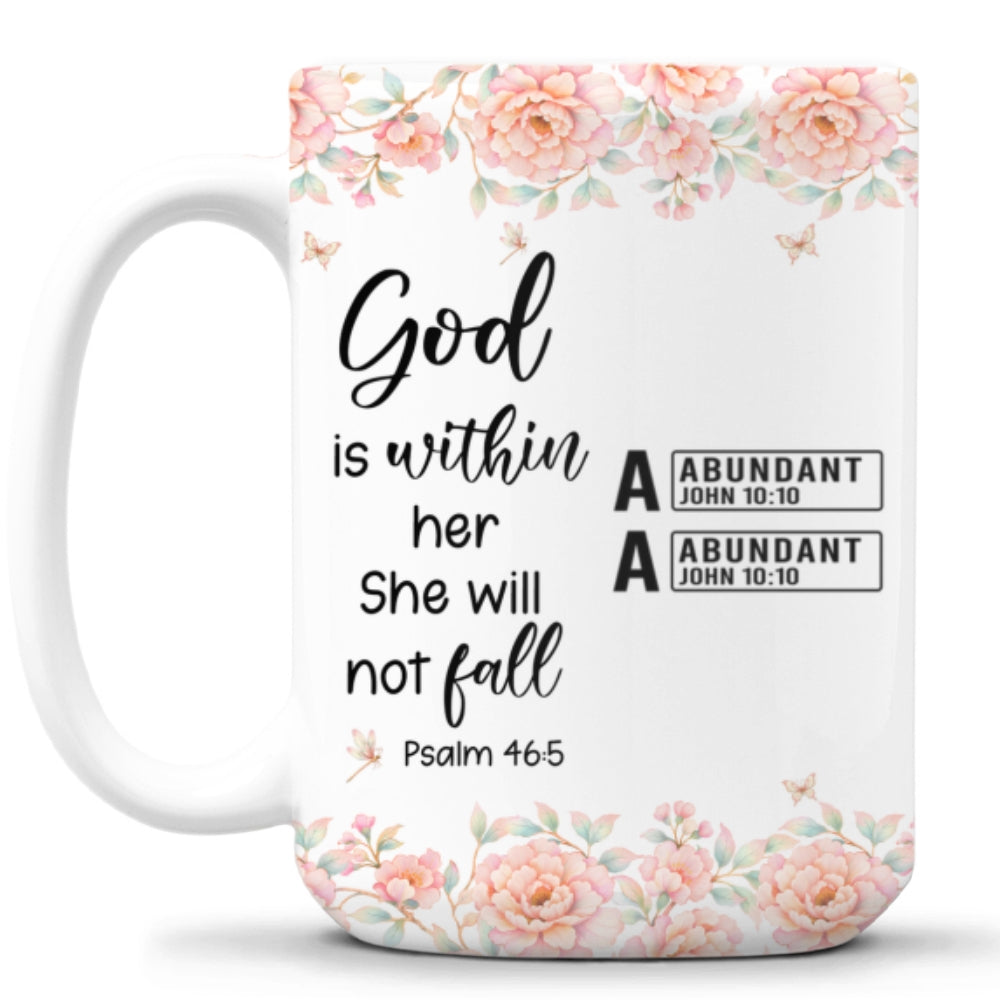Custom Christmas & Birthday Gift for Daughter • God Is Within Her - Personalized Coffee Mug