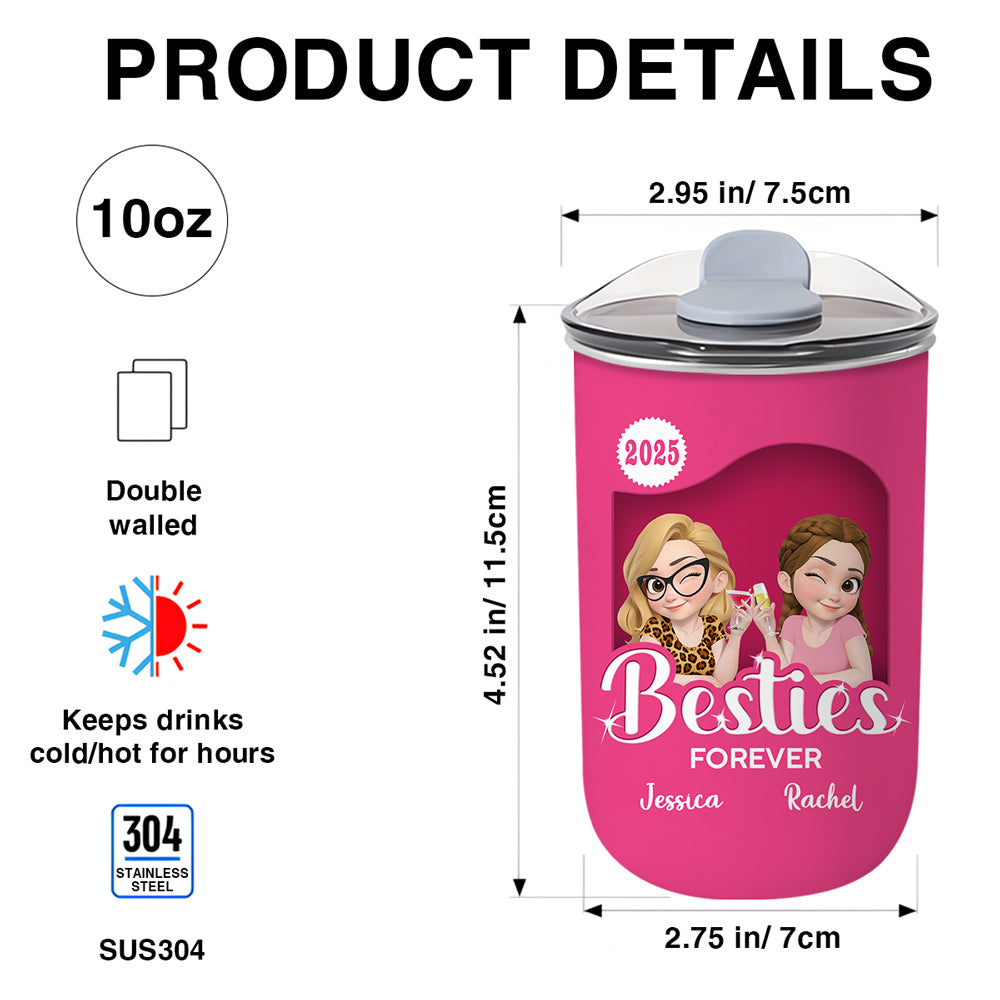Custom Christmas Birthday Gifts For Best Friend • Besties Forever - Personalized 10oz Tumbler