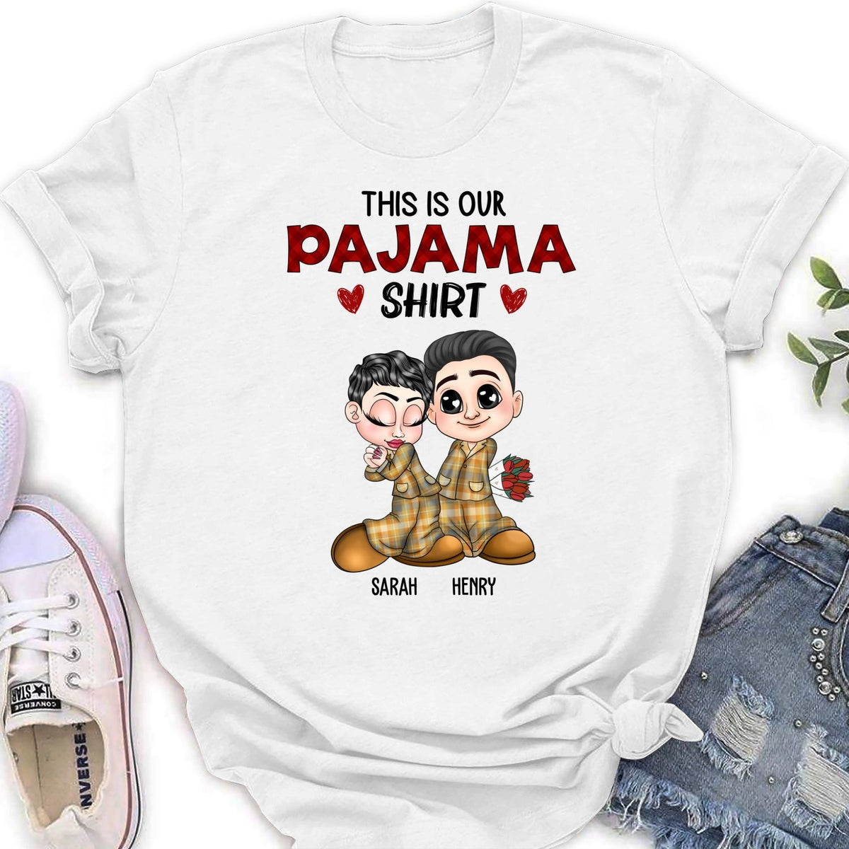 Custom Anniversary Keepsake Gifts For Couple • Our Pajama Shirt - Personalized Shirt