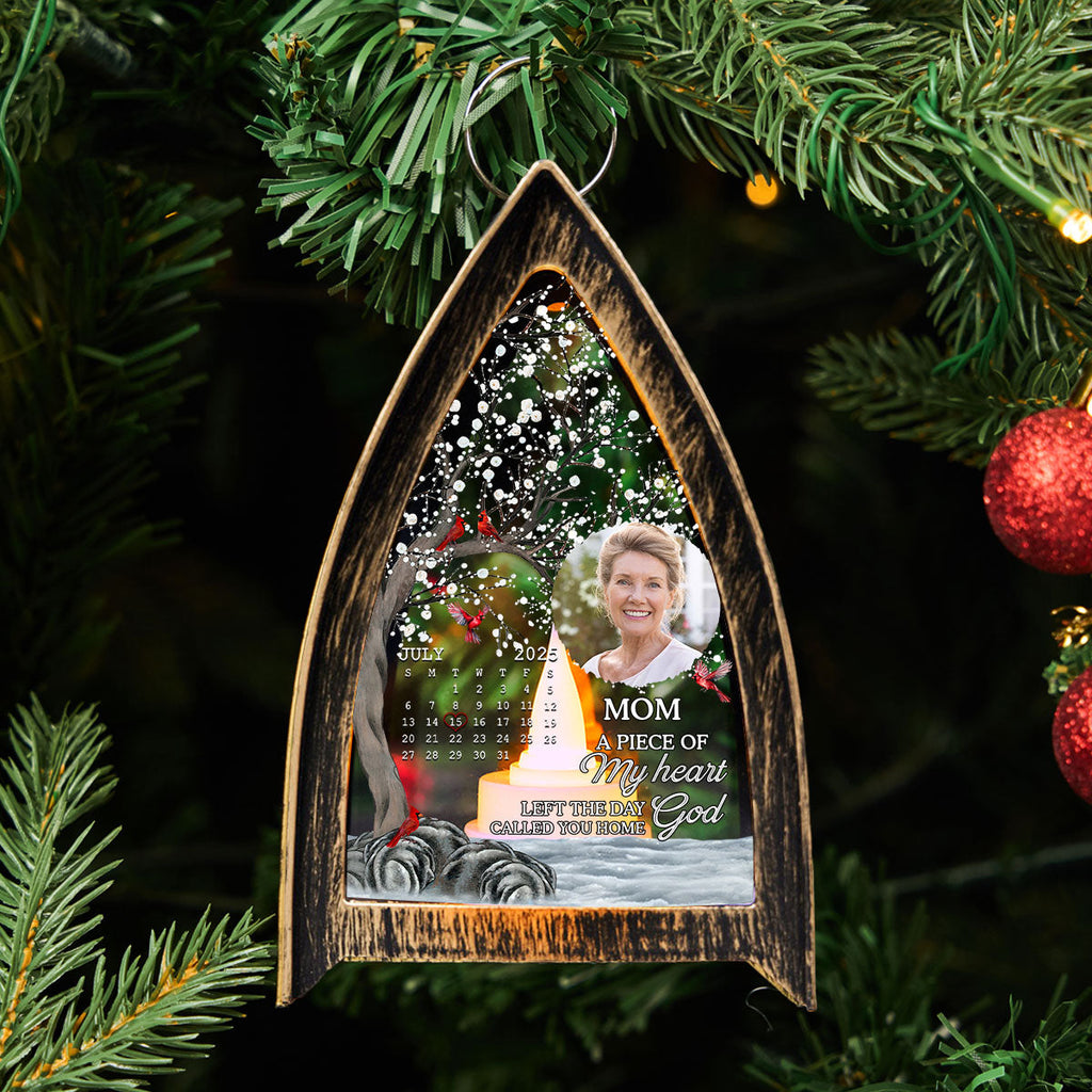 Custom Memorial Christmas Table Light, Remembrance Gift • My Heart Changed Forever - Personalized Table Lantern