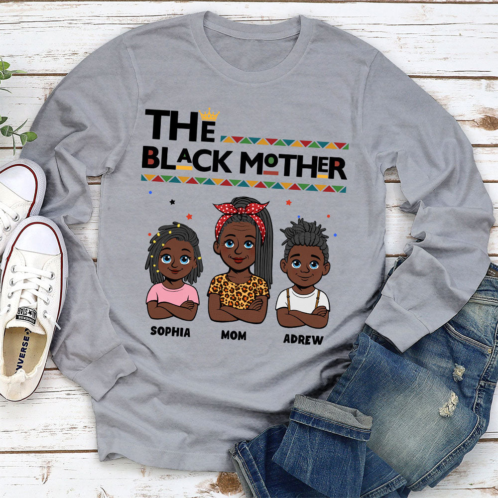 Custom Christmas & Birthday Gift for Mom, Grandma • The Blackmother - Personalized Shirt - Sweatshirt