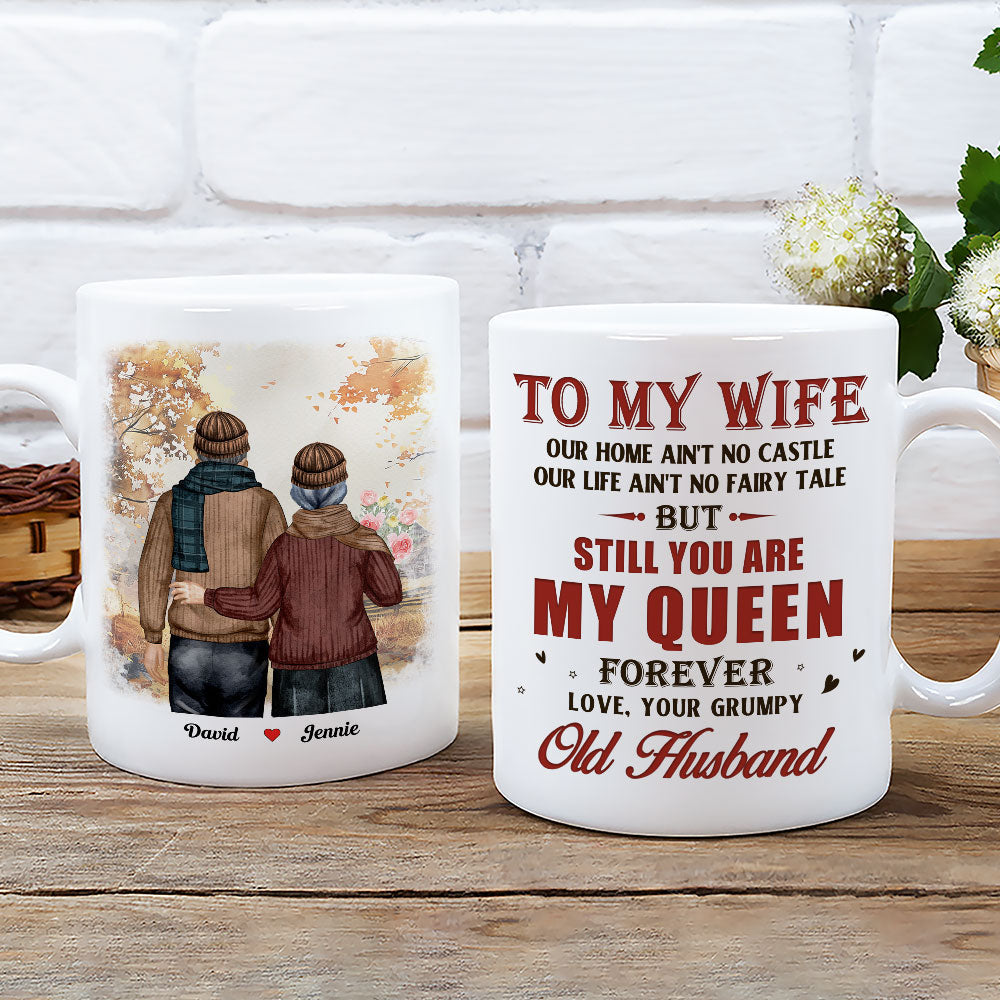 Custom Anniversary Keepsake Gifts For Couple • My Queen Forever - Personalized Coffee Mug