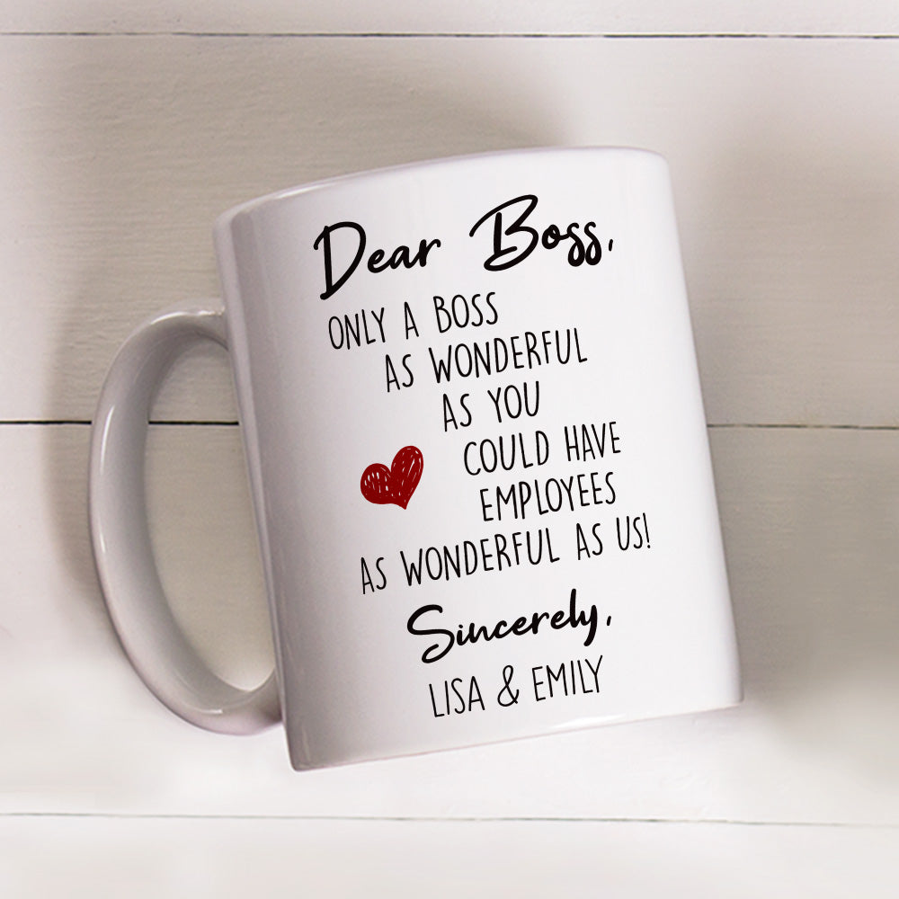 Custom Coworker, Christmas & Birthday Team Appreciation Gift • Only A Boss Like You - Personalized Coffee Mug