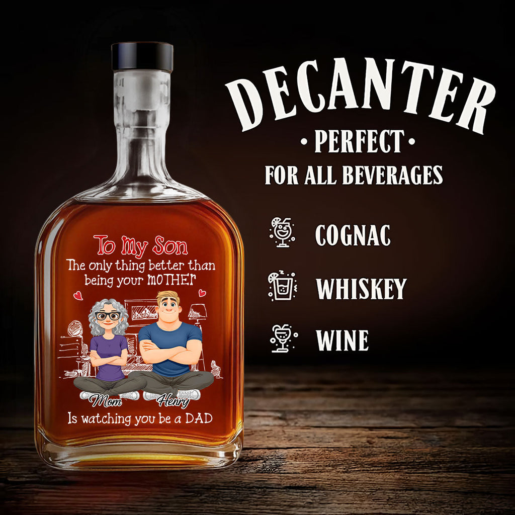 Being A Dad - Personalized Spirits Decanter
