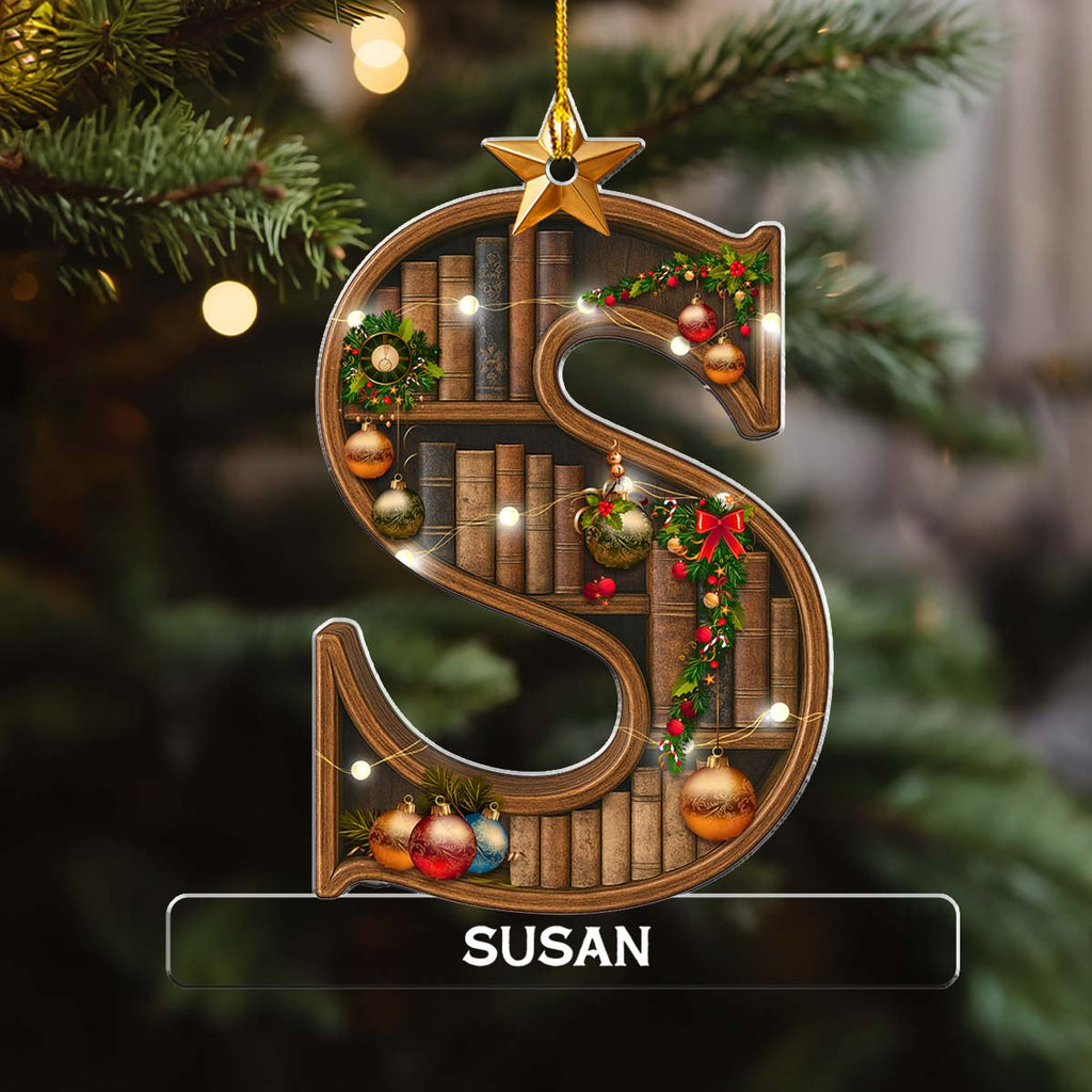 Custom Keepsake Christmas Ornament •  Bookaholic Christmas - Personalized Acrylic Ornament