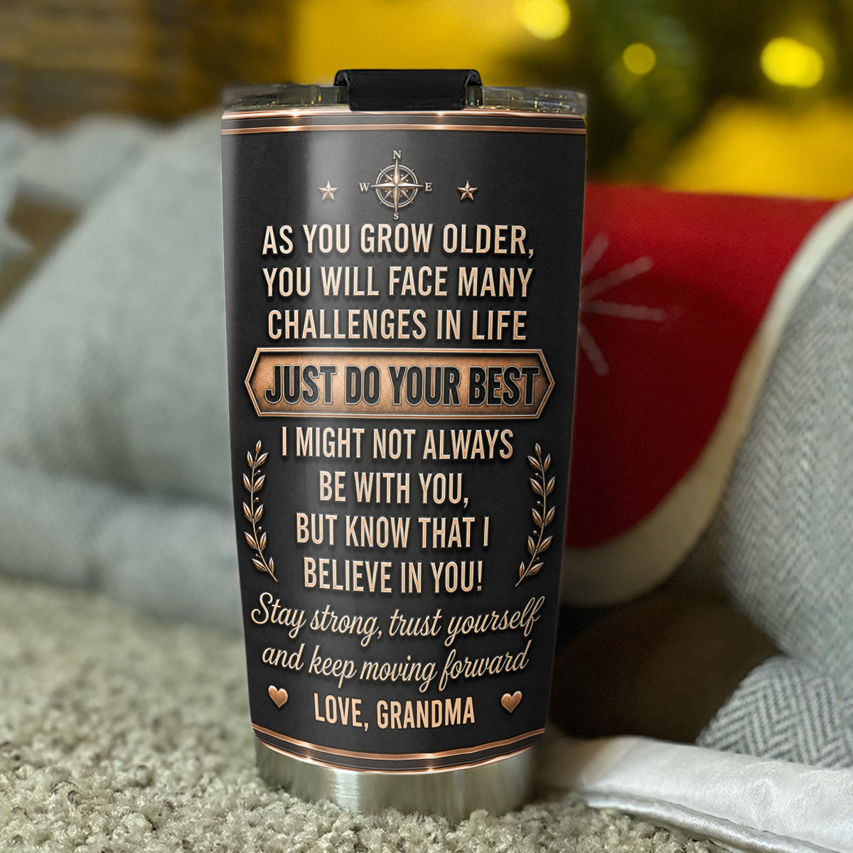 Custom Christmas Birthday Gifts For Granddaughter, Daughter • My Greatest Little Blessing - Personalized 3D Effect Tumbler