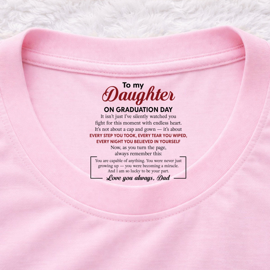 Custom Christmas Birthday Gifts For Children • Every Step You Take - Personalized Inside Neck Print T-shirt