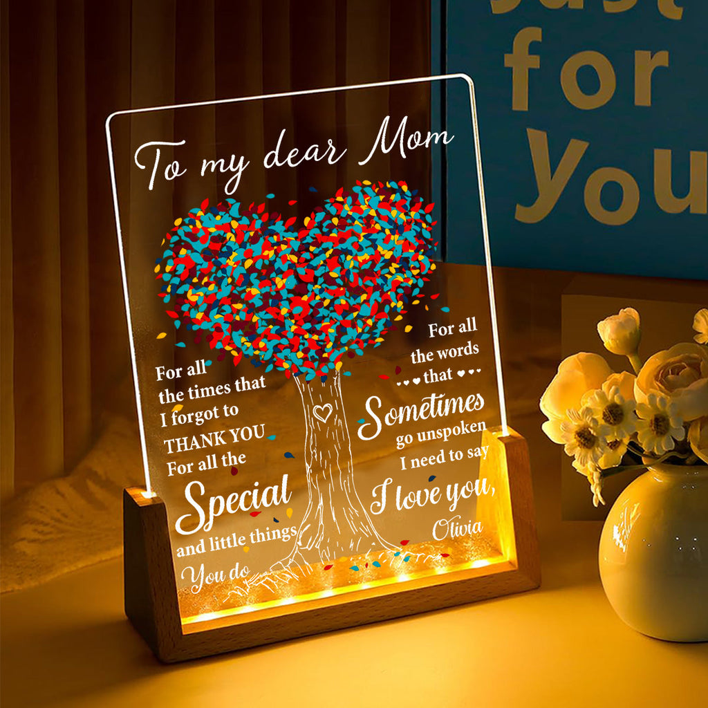 Custom Mother's Day Gift for Mom Grandma • To My Dear Mom - Personalized Night Light