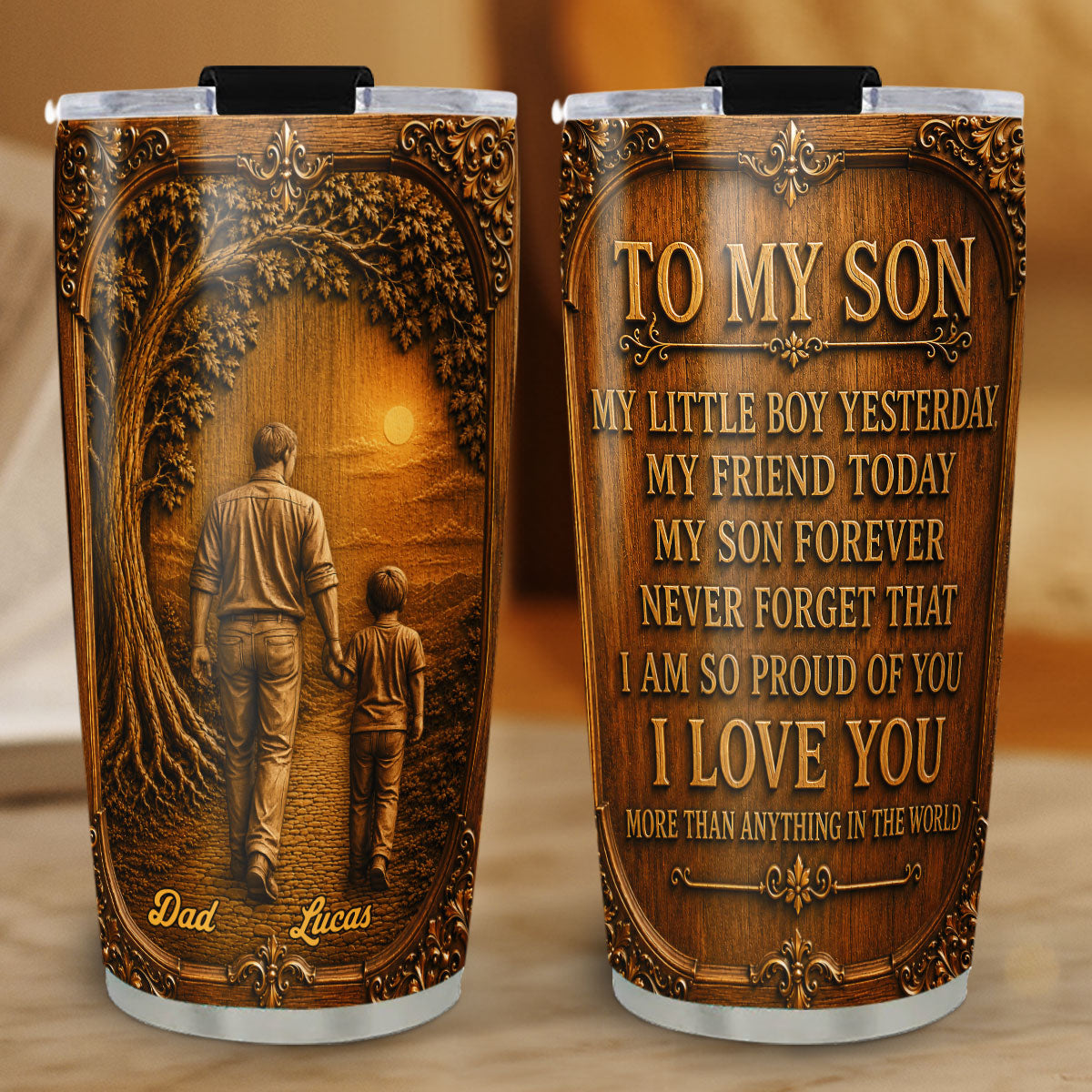 Custom Christmas Birthday Gifts For Children • So Proud Of You - Personalized 3D Effect Tumbler