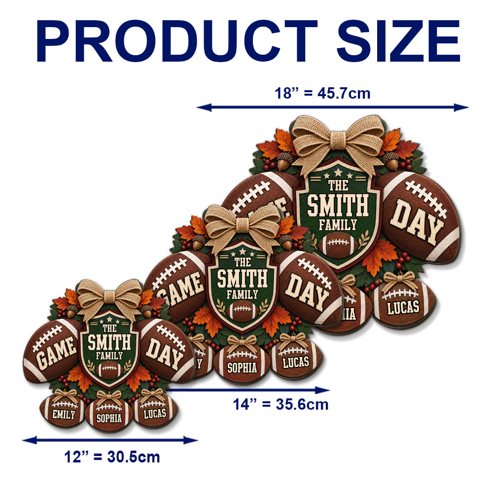 Our House And Our Huddle - Personalized Wood Sign