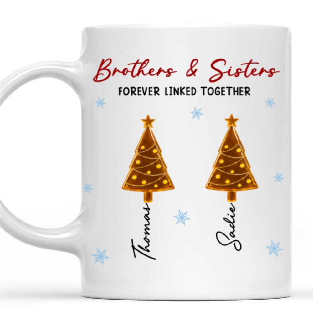 Custom Christmas & Birthday Gift for Brother & Sister • Season Love Siblings - Personalized Coffee Mug