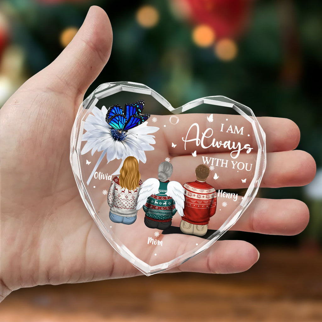 Custom Keepsake Christmas Ornament •  Always With You - Personalized Glass Ornament