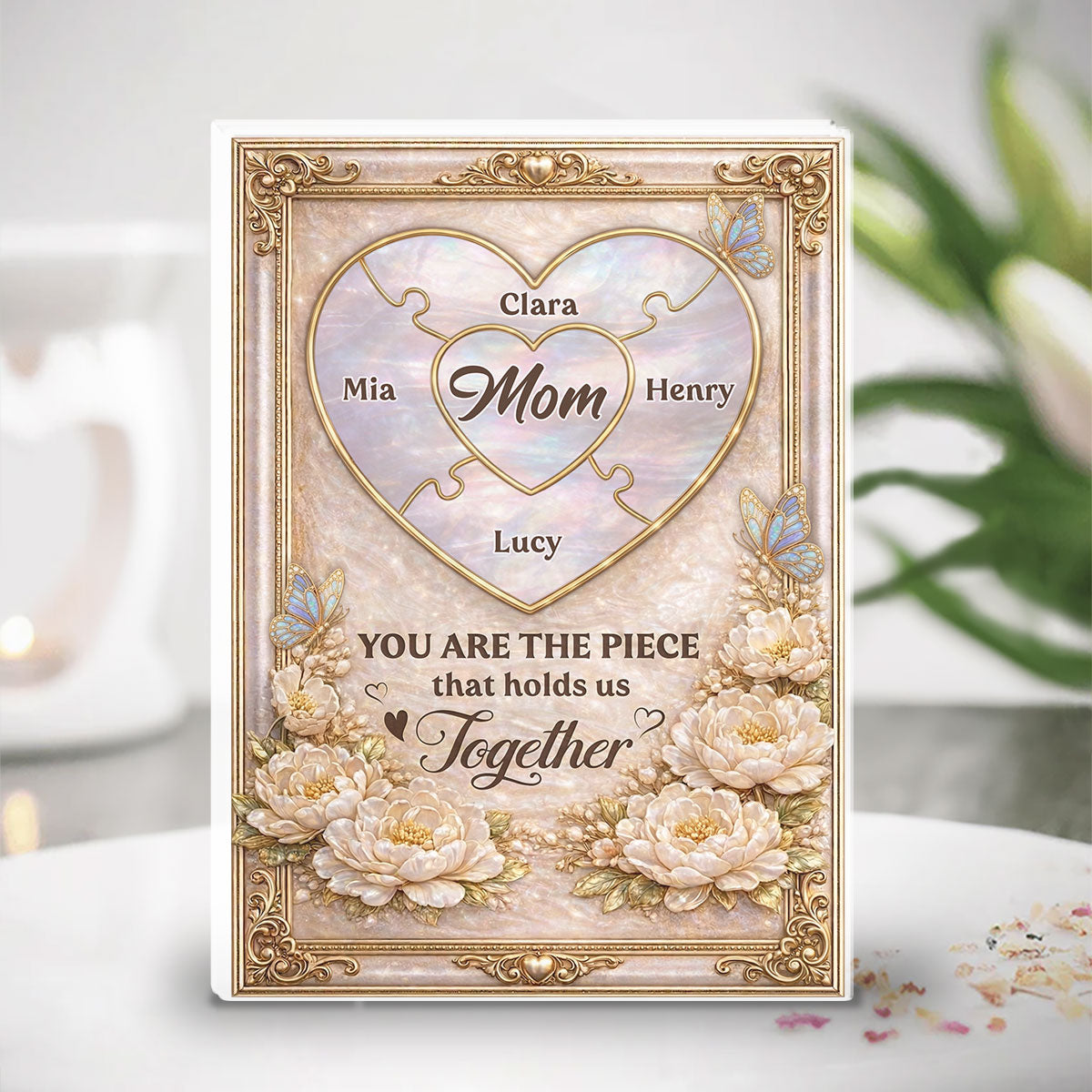 Custom Mother's Day Decor, Gift for Mom & Grandma • My Important Piece - Personalized Acrylic Plaque