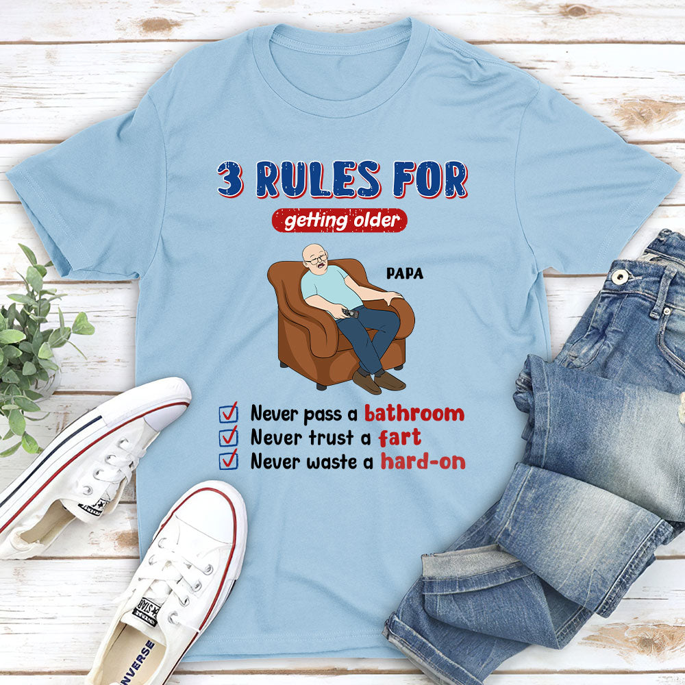 Custom Father's Day, Special Gift for Dad & Grandpa • Grandpa Rules Laugh Leak Repeat - Personalized Shirt
