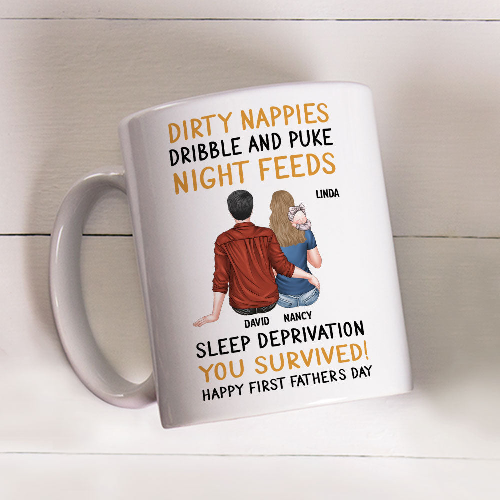 Custom Anniversary Keepsake Gifts For Couple • From Puke To Parenthood - Personalized Coffee Mug