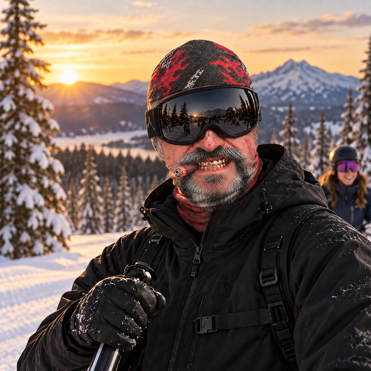 Custom Funny 3D Face Balaclava, Gag Gift For Ski Lovers & Friends • Sleigh All Day Après All Night - Personalized Ski Mask