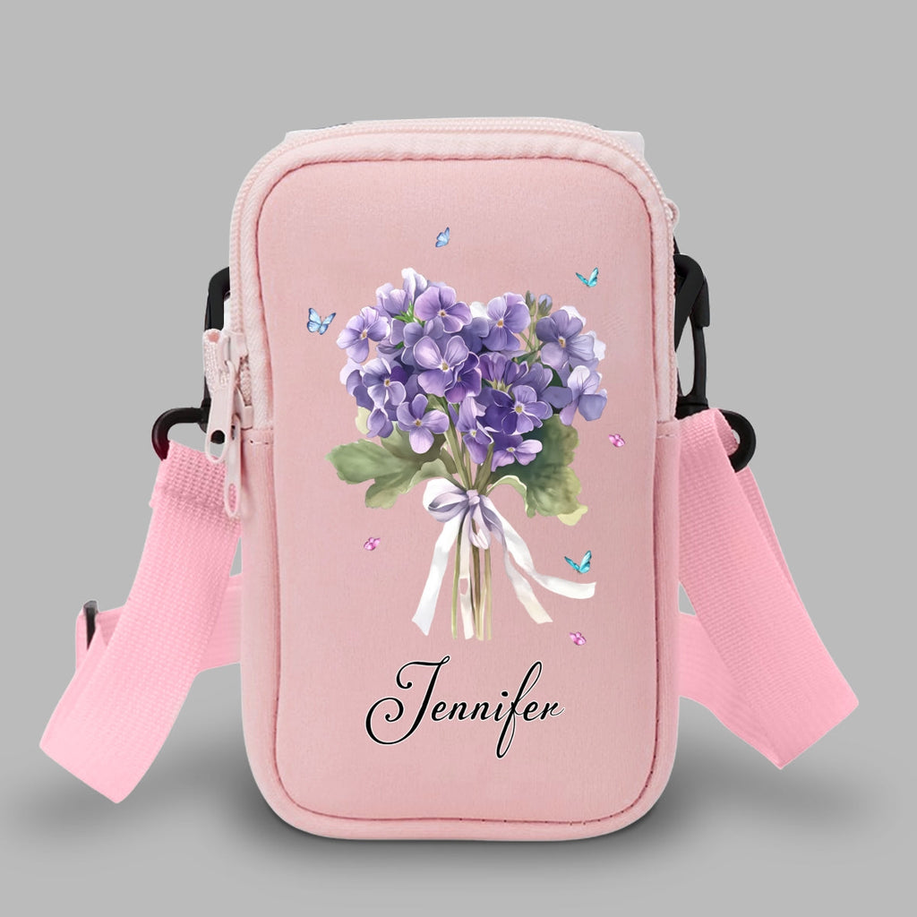 Birthmonth Flower - Personalized Water Bottle Carrier Bag