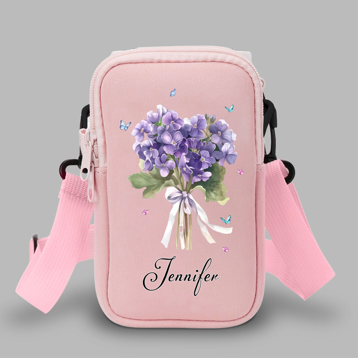 Birthmonth Flower - Personalized Water Bottle Carrier Bag