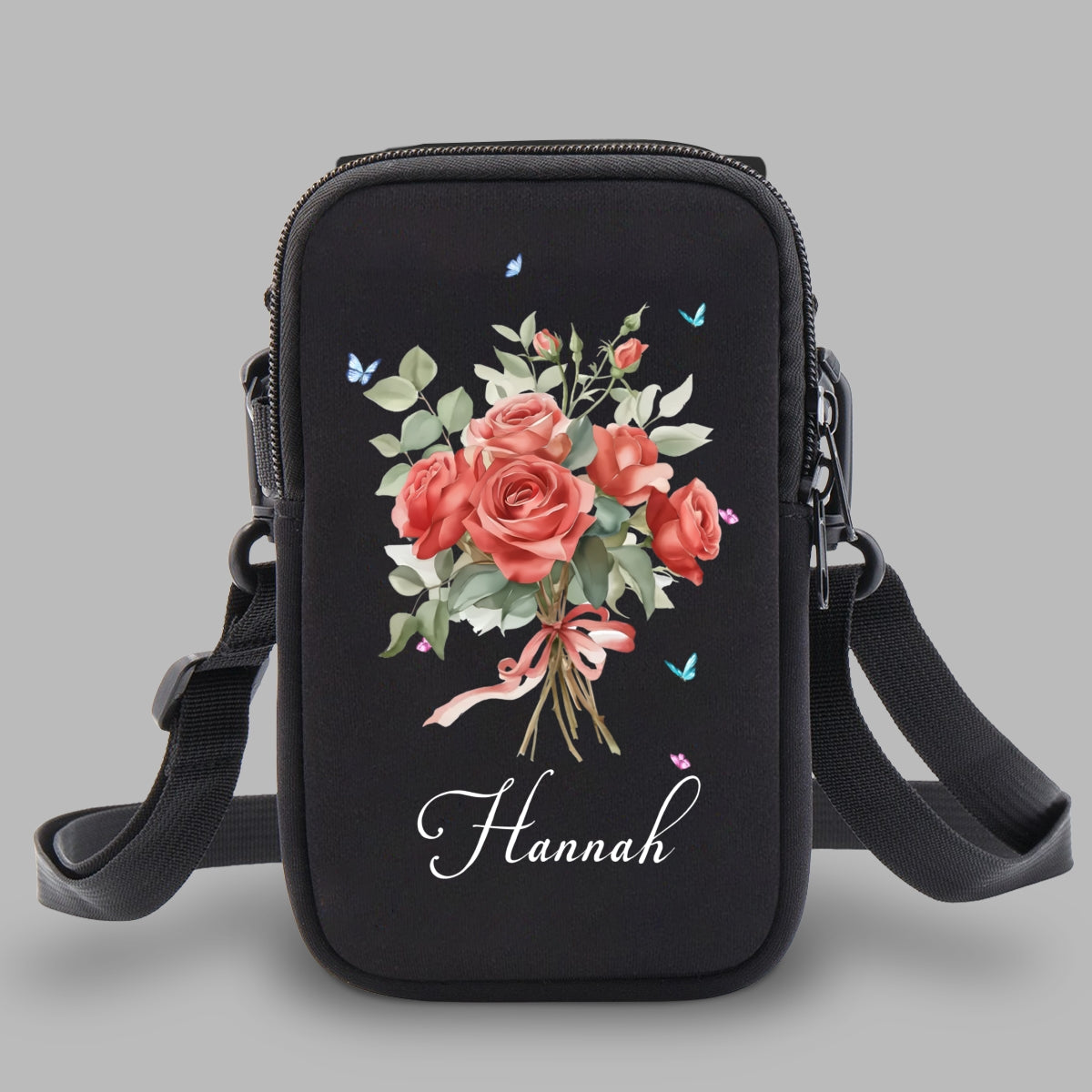 Birthmonth Flower - Personalized Water Bottle Carrier Bag