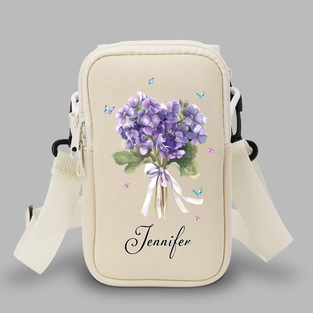 Birthmonth Flower - Personalized Water Bottle Carrier Bag