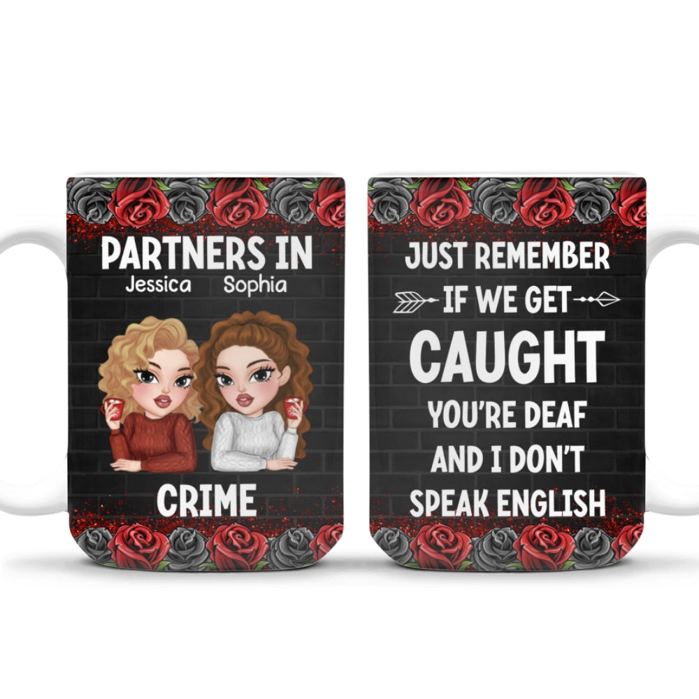 Custom Best Friend, Christmas & Birthday Friendship Keepsake Gift • Partners In Crime - Personalized Coffee Mug