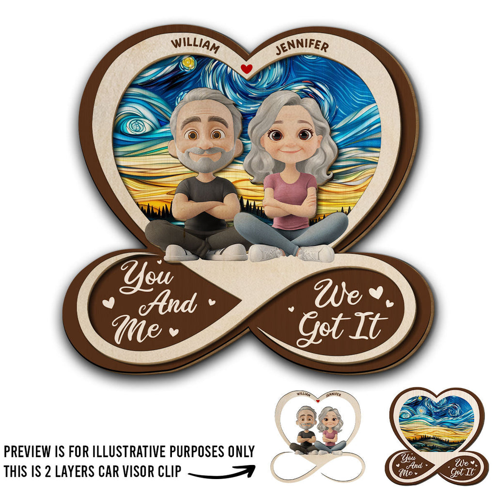 How Much I Love You - Personalized Car Visor Clip