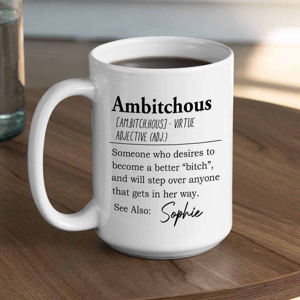 Custom Best Friend, Christmas & Birthday Friendship Keepsake Gift • Unbothered Confident Ready To Win - Personalized Coffee Mug