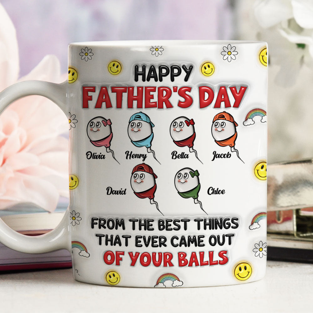 Custom Anniversary Keepsake Gifts For Couple • The Best Thing Came Out - Personalized 3D Inflated Effect Mug