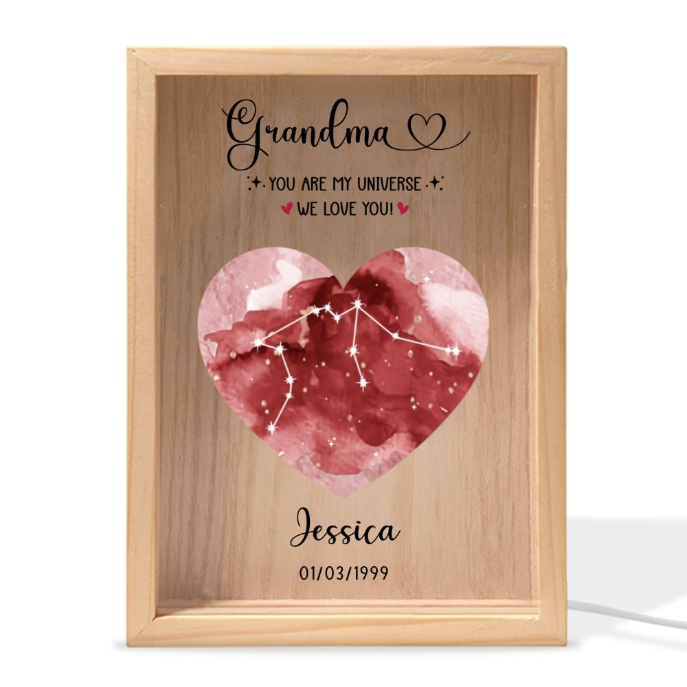 You Are Our Universe - Personalized Frame Light Box