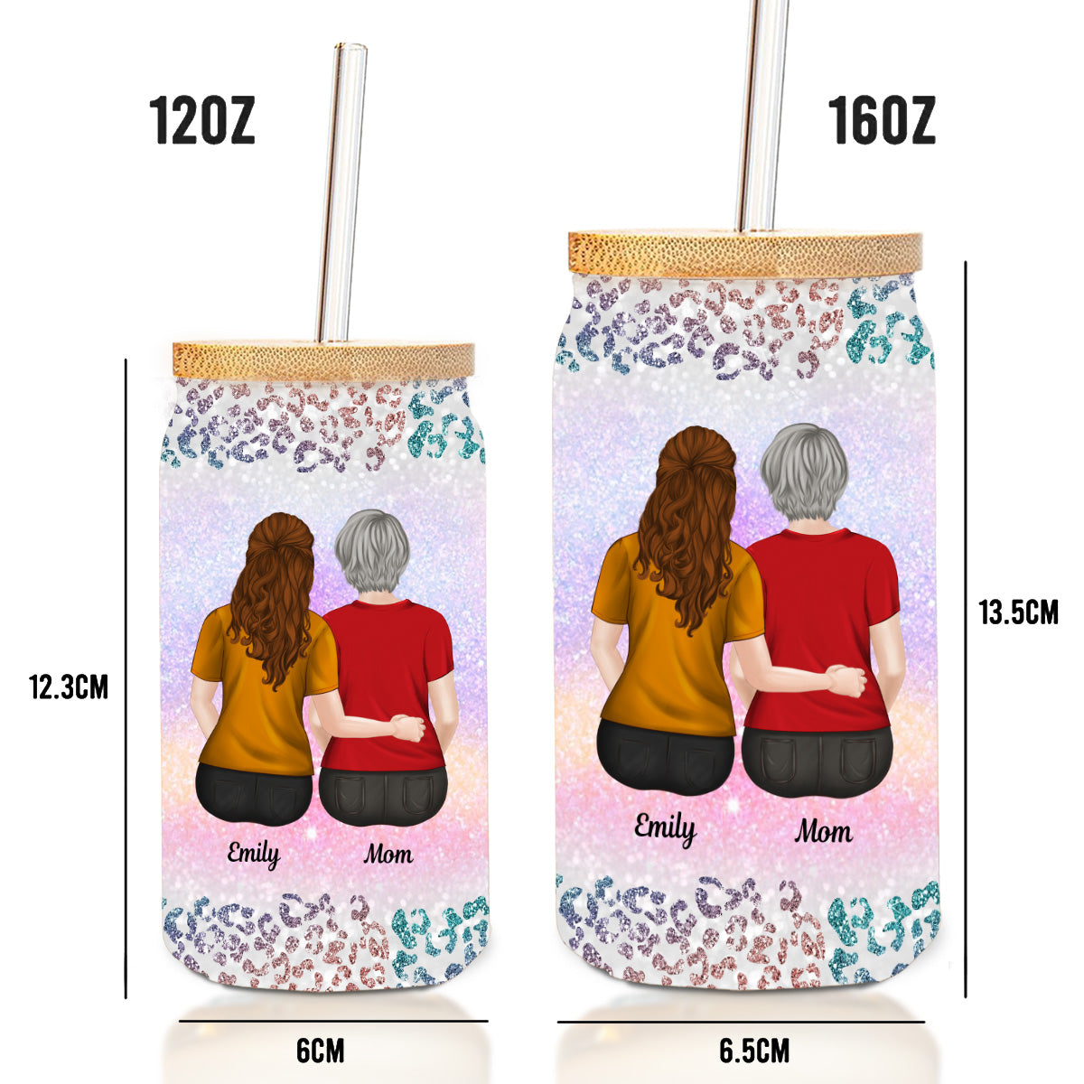 From Mom To Badass Daughter - Personalized Glass Can