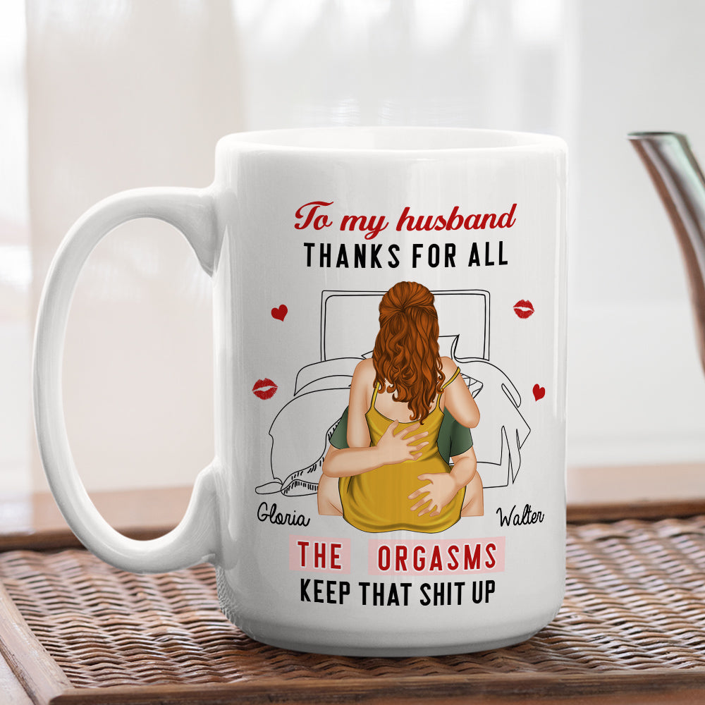 Custom Anniversary Keepsake Gifts For Couple • Keep That Shit Up - Personalized Coffee Mug