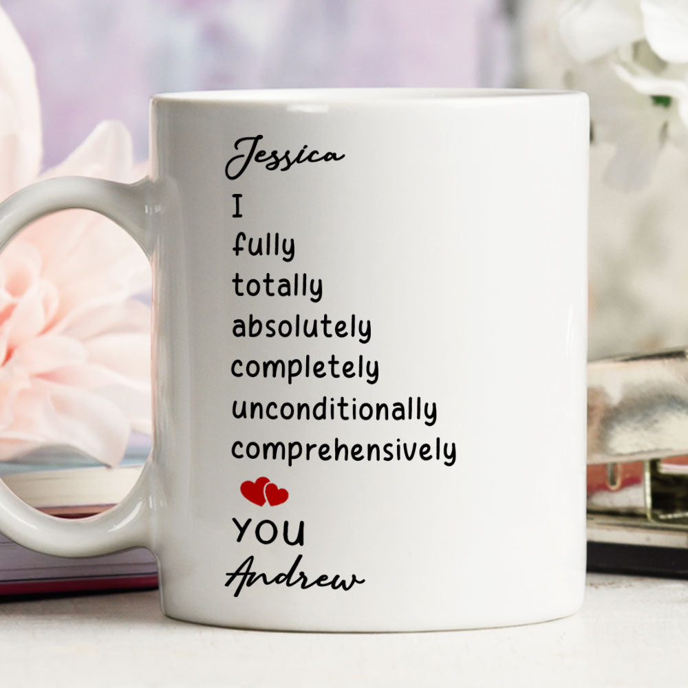 Custom Anniversary Keepsake Gifts For Couple • I Love You Unconditionally - Personalized Coffee Mug